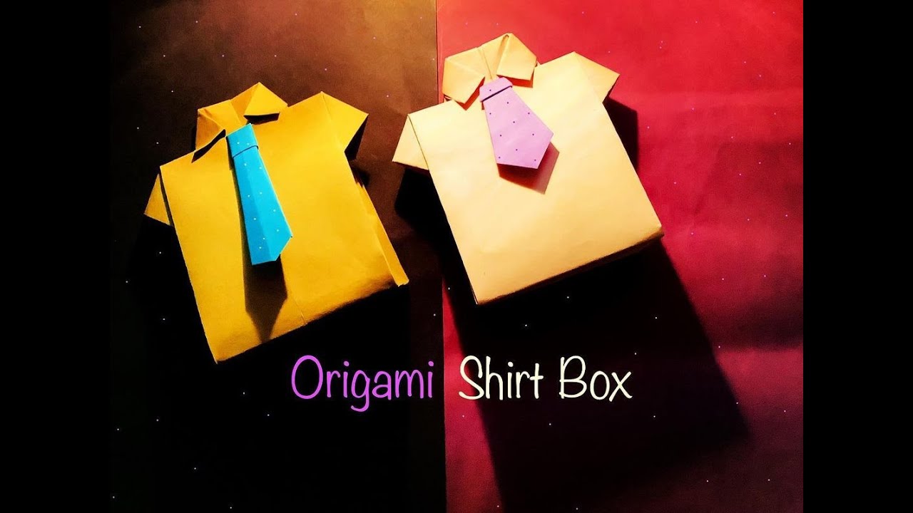 How to Fold an Origami Shirt Box (シャツ型ギフトバッグ)