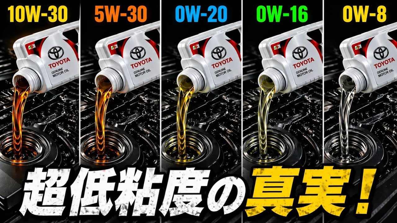 エンジンオイル 0W-8 0W-20 なぜ トヨタ 超低粘度 理由 燃費 エンジン