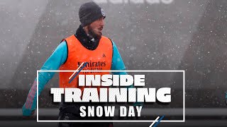 Training in the SNOW at Ciudad Real Madrid! screenshot 3