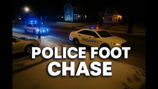 Police Foot Pursuit Caught on Camera – Jackson, MI (First & Biddle St)