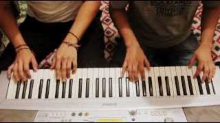 Video thumbnail of "DRAGON BALL Z  - Musica de pelea (fight theme) - Piano a cuatro manos."