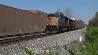 [HD] CSXT Q249-13 in Bladensburg, MD with an awesome EMD pair; April 13, 2016