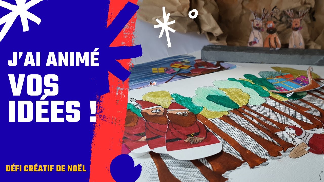 J'ai animé vos idées ! - Une animation collaborative en papiers découpés pour Noël