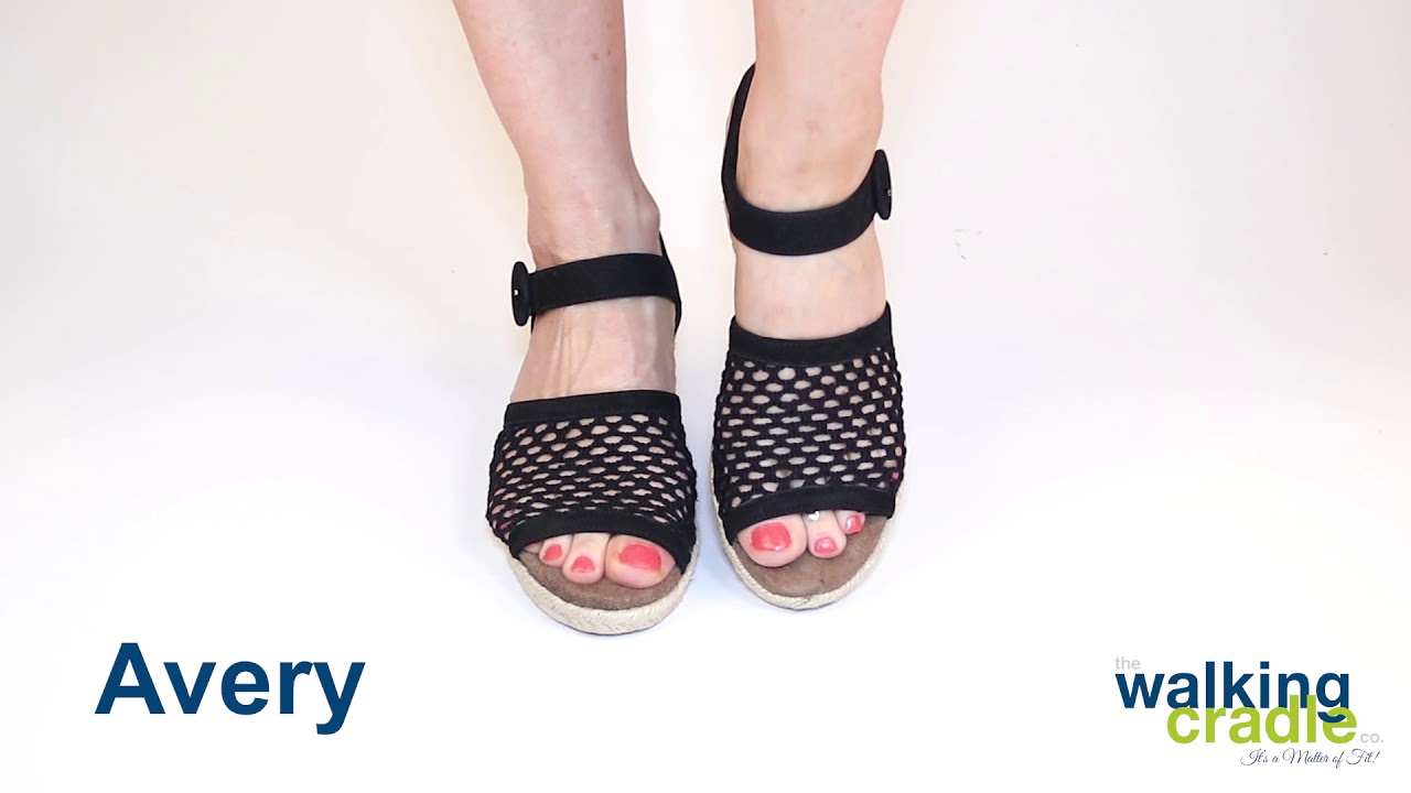 Avery: Black Nubuck/ Black Crochet Fabric