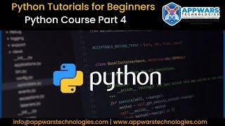 Python Course Part 4 | Python Tutorial for Beginners | Learn About Python | Python Video | APPWARS