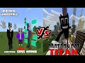 Team Undertale (Xans, Gaster, Evil Sans) VS Cartoon Cat TITAN [Minecraft PE]
