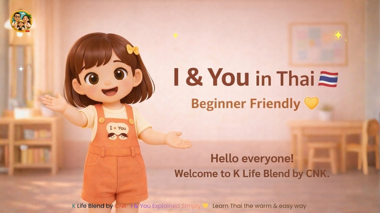 I & You in Thai 🇹🇭 | Beginner Thai Lesson | EP.1 | K Life Blend by CNK