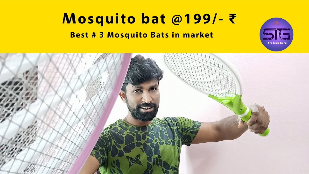 best 3 mosquito bat Review Telugu YouTube