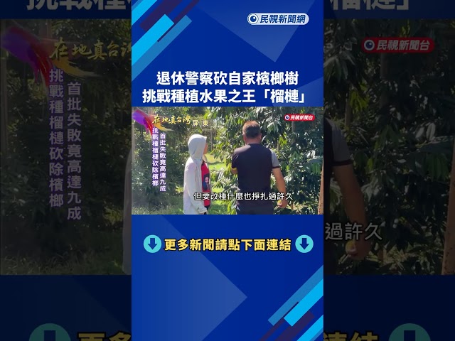 退休警察砍自家檳榔樹　挑戰種植水果之王「榴槤」－民視新聞