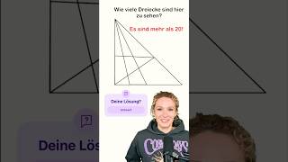 Rätsel- Wie viele Dreiecke findest du? #maths #mathematics #shorts #mathematik #tricks #quiz