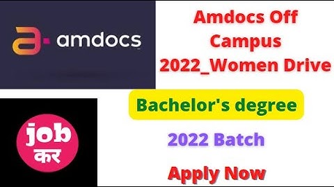 Amdocs Off Campus 2022_Women Drive | Bachelor