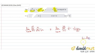 JEE Mains 2019 12 January Shift 2 Question 14 MATHS ( Memory Based Question )
