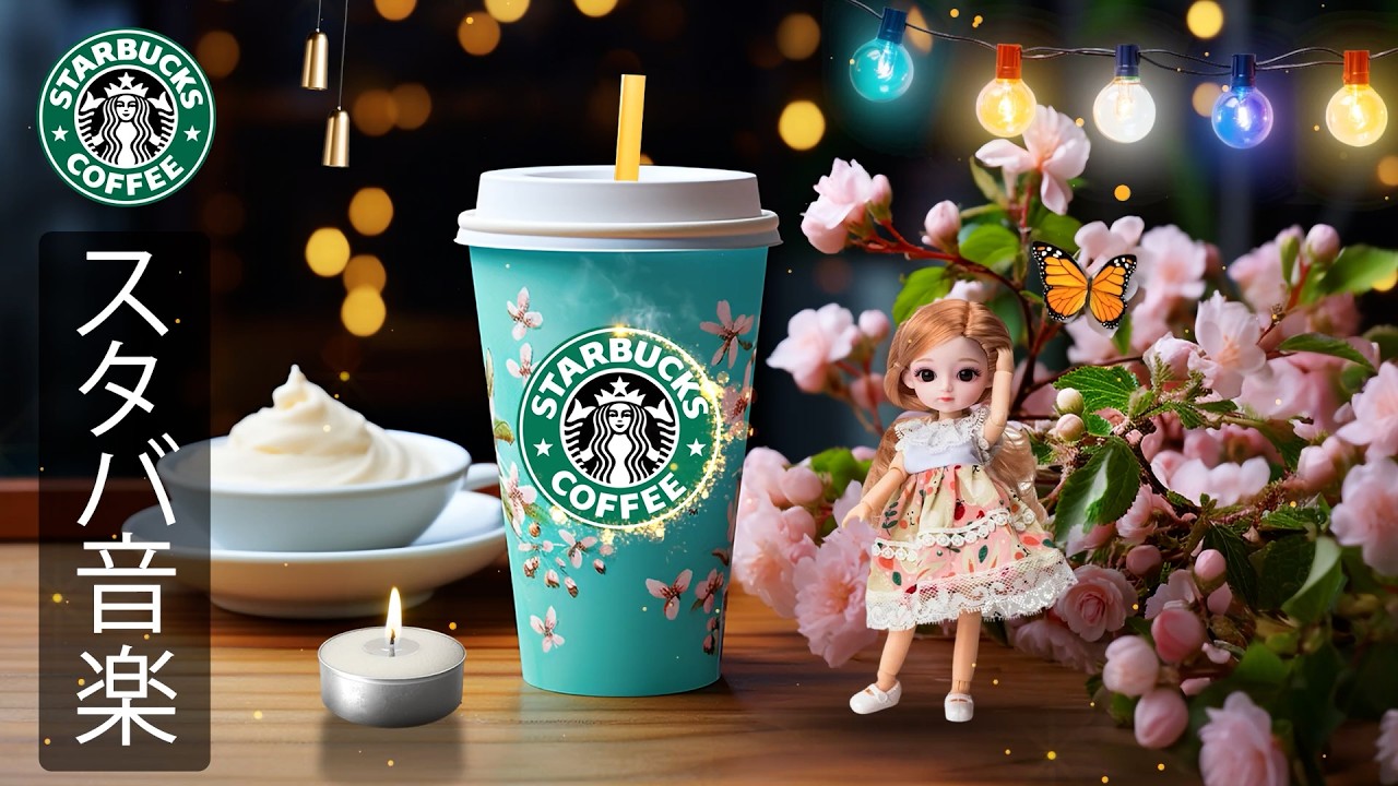【途中広告なし】スタバの音楽 - 2月のスターバックスカフェで聴きたい甘いジャズミュージック、仕事や学習を効率よく進め、集中とエネルギーを引き出し、穏やかで平和な春の朝を演出するBGM