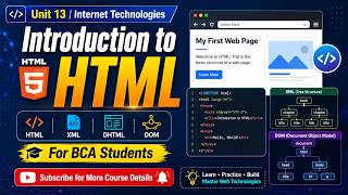 Introduction to HTML | Unit 13 Internet Technologies | HTML, XML, DHTML & DOM Explained
