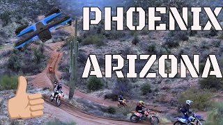 Singletrack Ride Wildcat Canyon Cave Creek Arizona with Drone