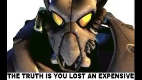 YOU ARE OUT OF UNIFORM, SOLDIER! WHERE IS YOUR POWER ARMOR?