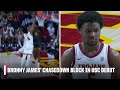 BRONNY JAMES CHASEDOWN BLOCK 💥 | ESPN College Basketball