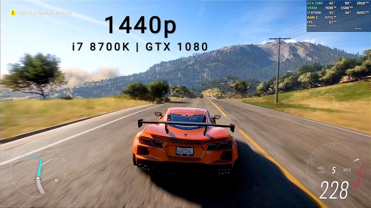 Forza Horizon 5 | 1440p | i7 8700K | GTX 1080 | Extreme Settings | PERFORMANCE TEST | GAMEPLAY