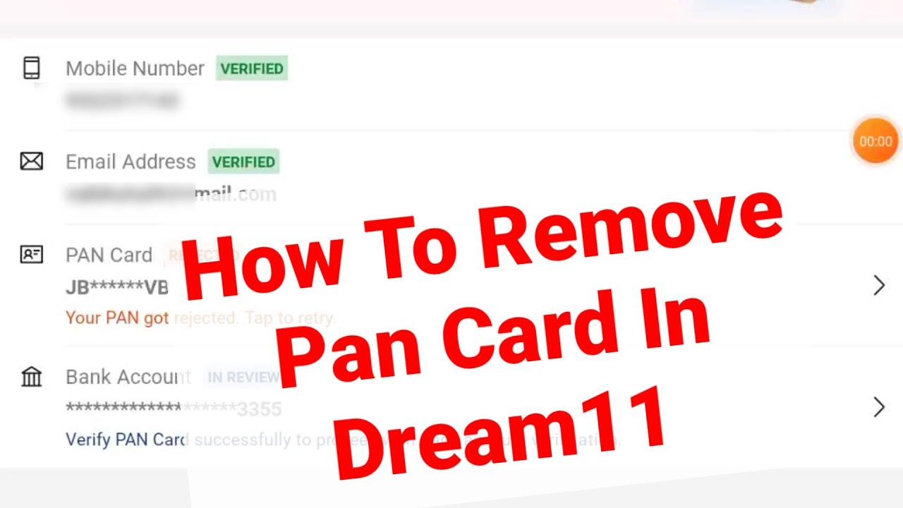 Dream 11 Me Se Pan Card Remove kaise karen | How To Change & Remove Pan Card In Dream11