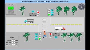 Đề 16 Lập trình PLC điều khiển tín hiệu đèn xin qua đường cho người đi bộ - 100 bài tập PLC SCADA
