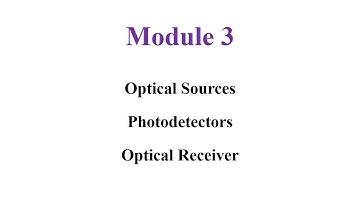 FON Module 3_1 | Optical Sources