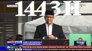 Anies dan Keluarga Salat Ied di JIS