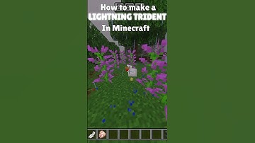 How to make a lightning trident??!?!?!?!?! #lightning #minecrafttricks #minecraftshorts #trident 