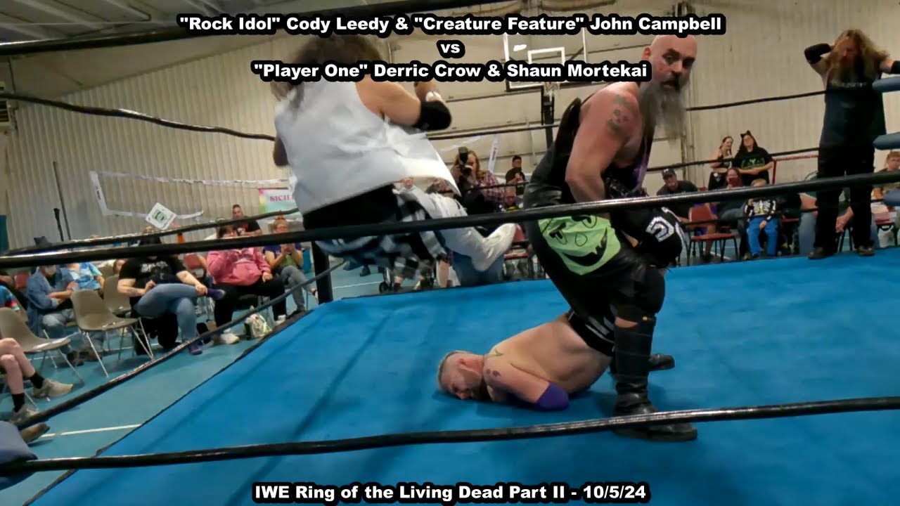 "Rock Idol" Cody Leedy & "Creature Feature" John Campbell vs "Player 1" Derric Crow & Shaun Mortekai