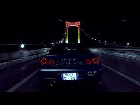 Green To Blue Night Drive In Rain Assetto Corsa Nissan Skyline R34 4K