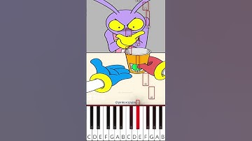 Disappeared!😱TADC Jax & Pomni Easy Magic Trick Animation (@pinkorojapan) - Octave Piano Tutorial