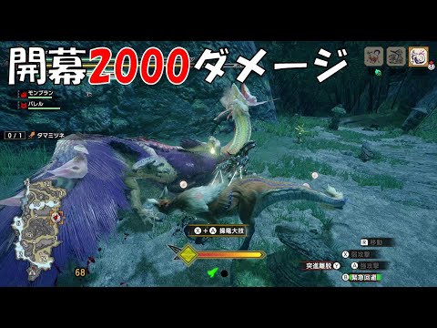 [MHRise体験版]スラッシュアックス  タマミツネ ソロ 6:43 開幕大ダメージ 操竜[モンスターハンターライズ スラアク]