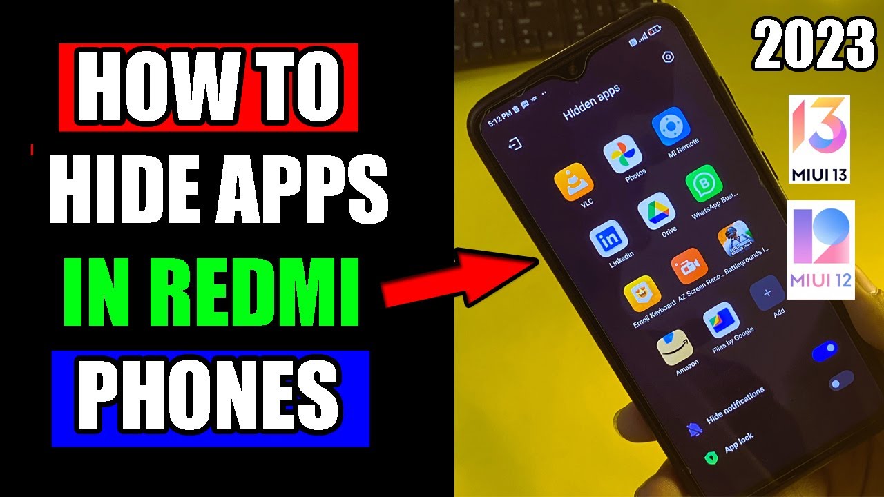 How To Hide Apps In Redmi Xiaomi Poco Phones 2023 Redmi Phone Me Apps 