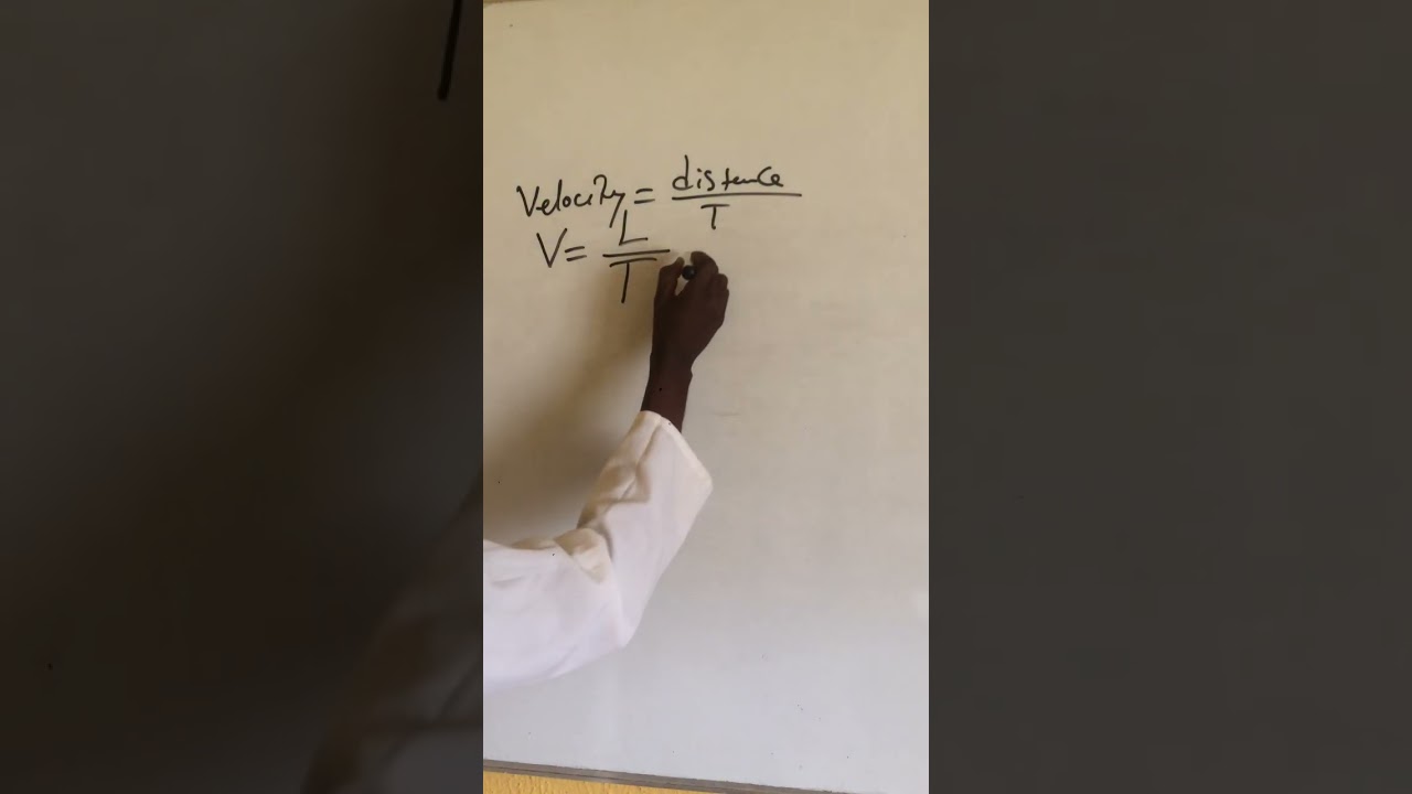 How to solve dimension velocity 