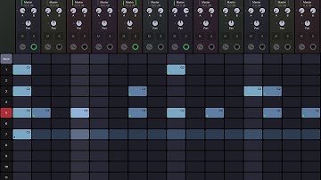 More than 16 tracks possible in Drambo. Demonstrating 17, 18, 19 as fx sends and master.