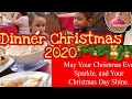 Dinner christmas with family 2020 happy new year 2021