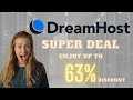 🔥Dreamhost DISCOUNT: HOW TO GET UP TO 63% DISCOUNT???🔥