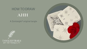 How to draw tangle pattern Ahh for beginner Zentangle artists   HD 1080p