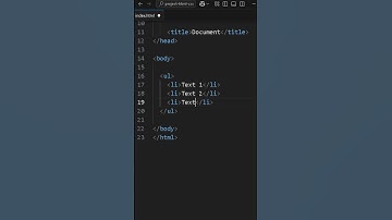 UNORDERED LIST IN HTML WITH THE UL AND LI TAGS #html #css #shorts
