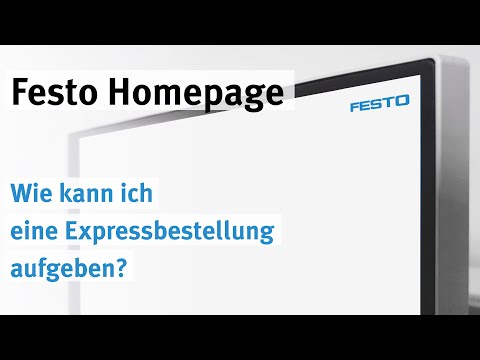 Festo Homepage: Expressbestellung aufgeben