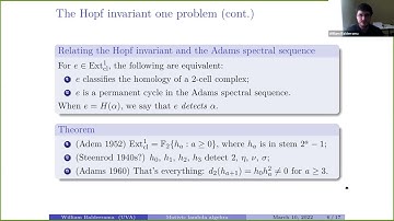 William Balderrama: The motivic lambda algebra and Hopf invariant one problem