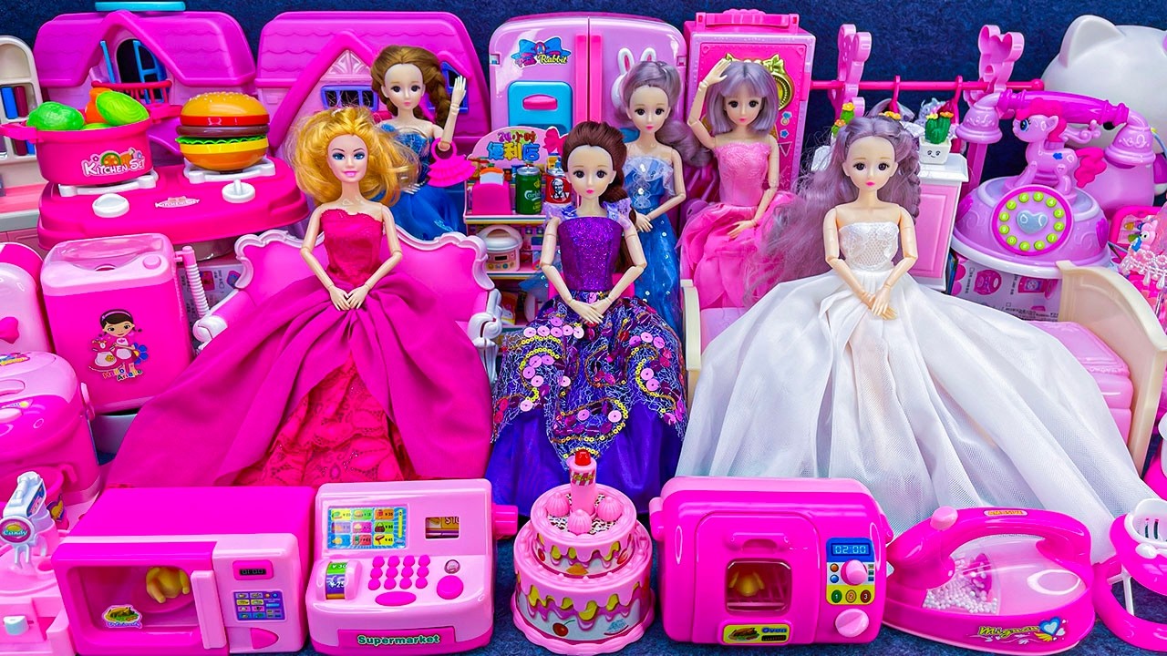 The Ultimate Satisfying with Unboxing Barbie Family Furniture House Playset Toys  ASMR