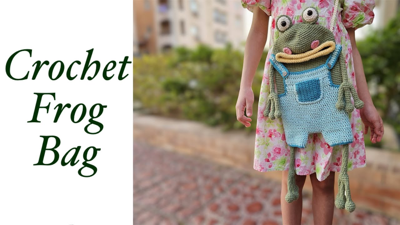 شنطه الضفدع الاميجرومي الجزء الاول crochet 🐸 frog bag