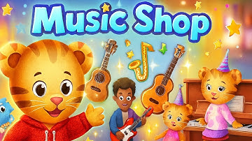 Daniel Tiger neighborhood : Music Shop 🪇🥁 PBS KIDS Game (Mini explorers zone)