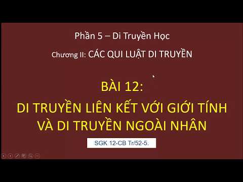 Video Sinh học 12. Bài 12. Liên kết với giới tính và di... - youtube