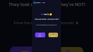 Day 6 | == vs is in Python 🐍 | Don't Confuse Them! #Shorts