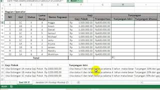 Spreadsheet // Perhitungan Gaji Pegawai PT Denal's Menggunakan Rumus IF
