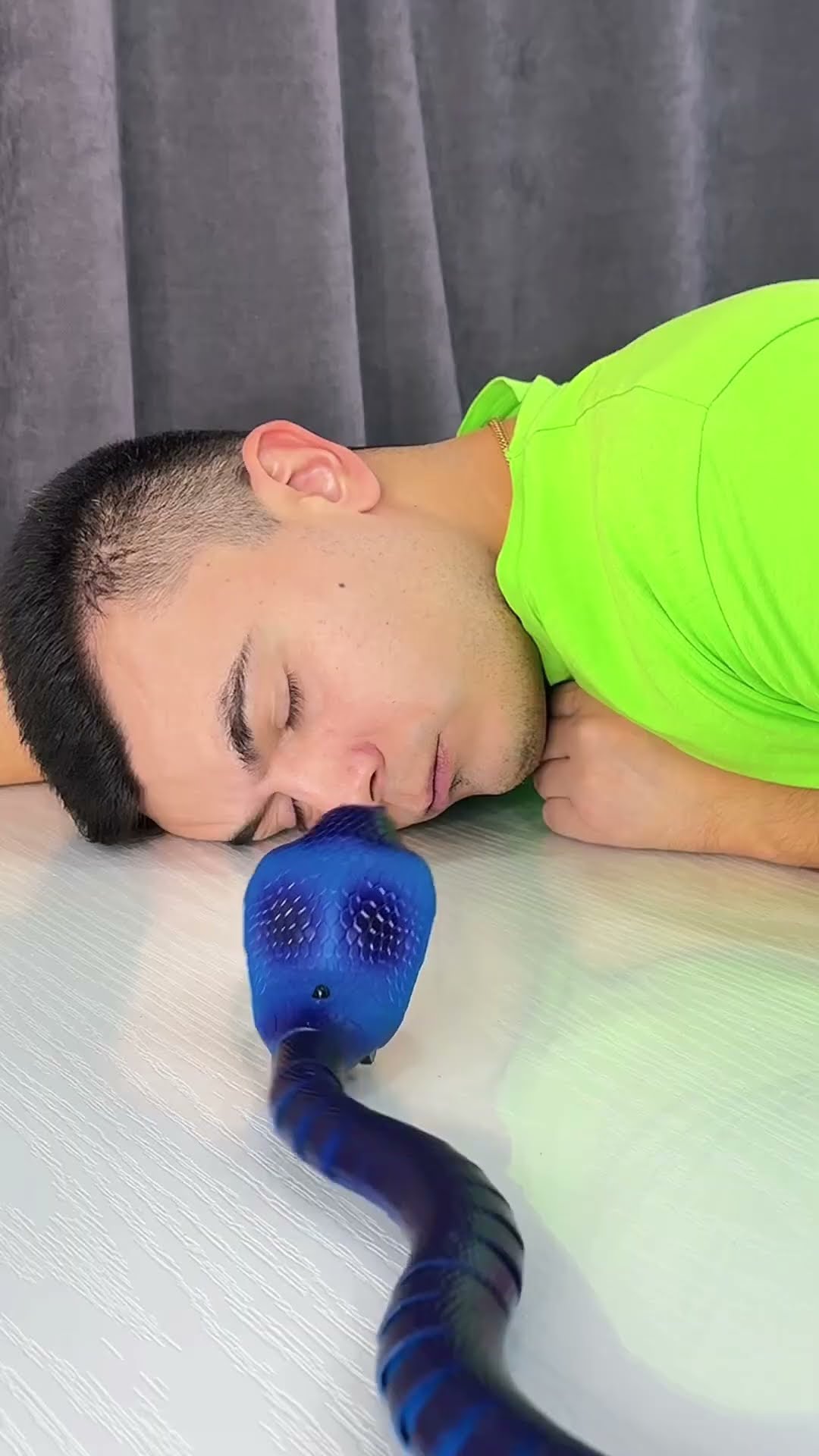 Snake on the face by Secret Vlog