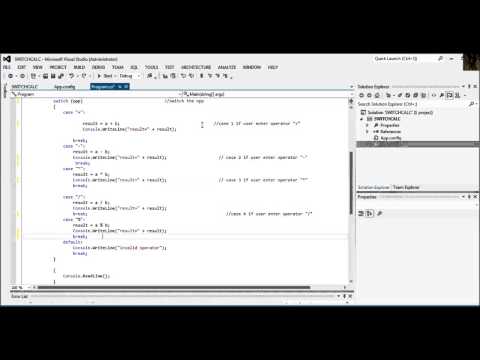 Simple Calculator Program In C# using Switch Case