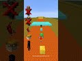 🔥Lava Parkour VS Minecraft Mobs #minecraft #minigame #funny #shorts