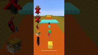 🔥Lava Parkour VS Minecraft Mobs #minecraft #minigame #funny #shorts